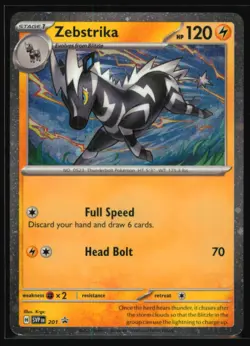 Zebstrika - (Cosmos Holo) Holo Rare SV: Scarlet & Violet Promo Cards 201 NM - Image 1