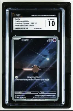 CGC 10 GEM MINT Cleffa 202/197 ILLUSTRATION RARE Obsidian Flames Pokemon Card 14 - Image 1