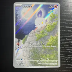 Pokemon TCG Litwick Card White Flare Illustration Rare Holo 101/086 - Image 1