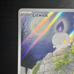 Pokemon TCG Litwick Card White Flare Illustration Rare Holo 101/086 - Image 2
