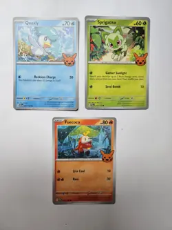 3x Pokemon TCG Card Trick or Trade Bundle - Inc. Quaxly Sprigatito Fuecoco - Image 1