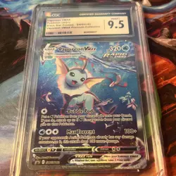 CGC 9.5 Pokemon Vaporeon VMAX SWSH182 Premium Collection Black Star Promo - Image 3