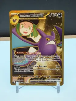 Pokemon TCG Team Rocket’s Crobat EX Hyper Rare Destined Rivals 242/182 NM Mint - Image 1