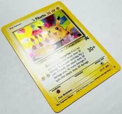 2000 Pokemon Promo #24 Birthday Pikachu Holo Black Star NM !! - Image 3