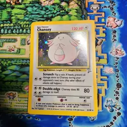 Chansey 3/130 Base Set 2 Holo Rare WOTC Pokemon LP - Image 1