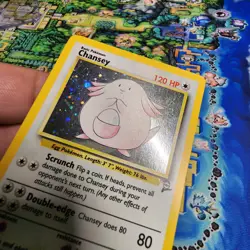 Chansey 3/130 Base Set 2 Holo Rare WOTC Pokemon LP - Image 2
