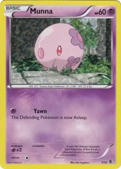 Munna - 7/12 - Holo - McDonald's Promo 2011 HP, English Pokemon Promos - Image 1