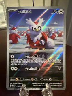 Delibird 152/132 - Pokemon Mega Evolution Illustration Rare IR Full Art Holo NM - Image 1
