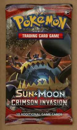 Pokemon Sun & Moon Crimson Invasion Booster Pack Factory Sealed NEW - Image 1