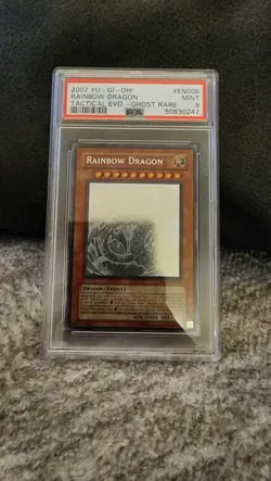 Yguioh Rainbow Dragon Ghost Rare Unlimited Psa 9 - Image 1