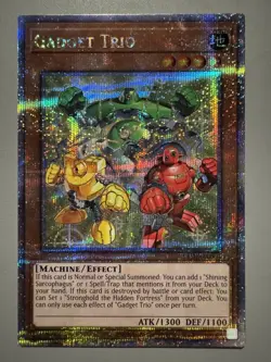 YUGIOH GADGET TRIO (EFFECT) ASIA ENGLISH EDITION LEDE-AE004 25TH FOIL QCSR - Image 1