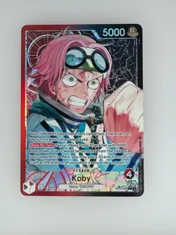 2025 One Piece A Fist of Divine Speed Koby (001) (Alternate Art) OP11-001 NM - Image 1