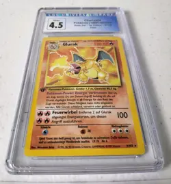 Charizard (Glurak) 1st Edition 4/102 - Base Set *CGC 4.5 - VG/EX* Holo German - Image 2
