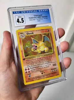 Charizard (Glurak) 1st Edition 4/102 - Base Set *CGC 4.5 - VG/EX* Holo German - Image 4