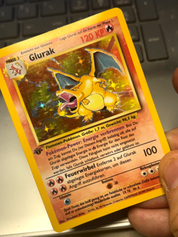 GLURAK CHARIZARD 1999 POKEMON GERMAN 1ST EDITION HOLO 4/102 - CHECK DESCRIPTION - Image 3