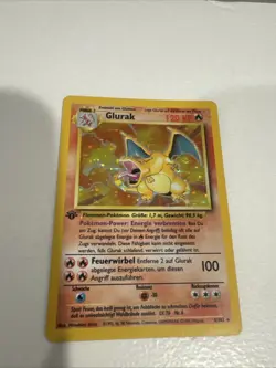 1999 Pokemon Base Set 1st Edition German Holo Charizard Glurak - Image 1