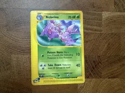 Pokemon Nidorino Card 55/147 Aquapolis, Regular Uncommon - Image 1