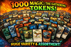 1000 MAGIC THE GATHERING MTG CARDS BULK LOT ALL TOKENS - Image 1