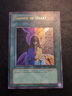 Yu-Gi-Oh! ULTRA RARE CARD CHANGE OF HEART MRD-060 1996 VINTAGE PRINT LP - Image 1