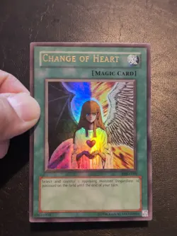 Yu-Gi-Oh! ULTRA RARE CARD CHANGE OF HEART MRD-060 1996 VINTAGE PRINT LP - Image 3