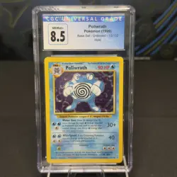 CGC 8.5 NM Poliwrath Holo 1999 Base Set Unlimited 13/102 Pokemon Card TCG WOTC - Image 1