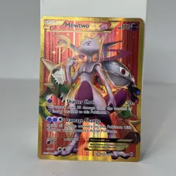 Pokemon Mewtwo EX TCG Full Art Holo Rare Card Breakthrough-Secret 164/162 - Image 1