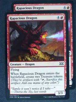 Rapacious Dragon x2 - Double Masters - Mtg Magic Cards #7R - Image 1