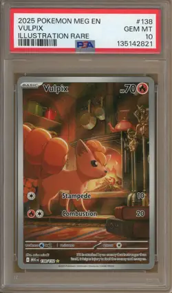 Pokemon Mega Evolution 138 Vulpix Illustration Rare PSA 10 GEM MINT - Image 1