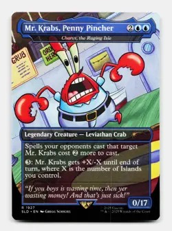 MTG: Mr. Krabs, Penny Pincher - Charix, the Raging Isle | SLD 1927 NM - Image 1