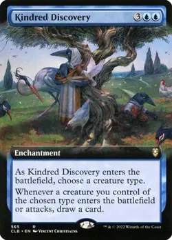 Kindred Discovery *Alternate Frame* - CLB-BF - NM - Magic The Gathering - MTG - Image 1