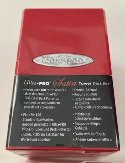 Ultra PRO Red Satin Tower Deck Box New 2013 for MTG or Pokemon - Image 1