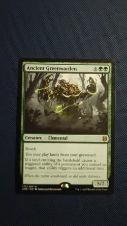 MTG Ancient Greenwarden (Regular, ZNR) EX - Image 1
