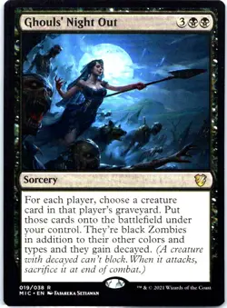 #19 Ghouls' Night Out MTG Commander: Innistrad: Midnight Hunt Rare - Image 1