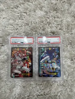 PSA 3 Team Aqua's Kyogre EX 6/34 Double Crisis Holo + PSA 4 Team Magma’s Groudon - Image 1
