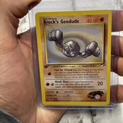Brock's Geodude 66/132 1st Edition Pokemon Gym Heroes Common NM/MT Vintage Card - Image 1