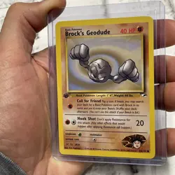 Brock's Geodude 66/132 1st Edition Pokemon Gym Heroes Common NM/MT Vintage Card - Image 2