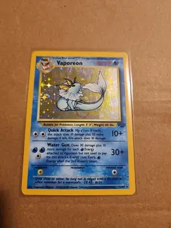 Pokemon Vaporeon - 12/64 - Holo Unlimited Jungle Rare LP - Image 1