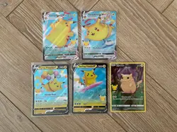 Pokemon TCG 25th Anniversary Celebrations Pikachu VMAX & V Bundle NM - Image 1