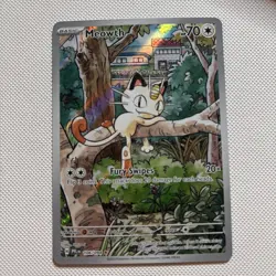 Pokemon TCG Meowth 106/094 Me02: Phantasmal Flames Illustration Rare MINT - Image 1