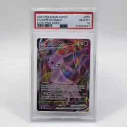 Pokemon Espeon VMAX 065/203 SWSH07 Evolving Skies Ultra Rare Holo PSA 10 - Image 1