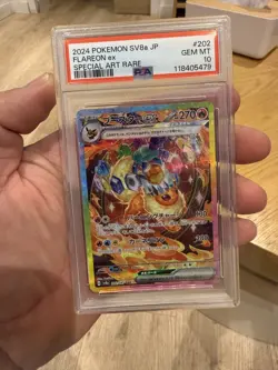 Pokemon japanese FLAREON ex SV8a 2024/ #202/ PSA10 - Image 1