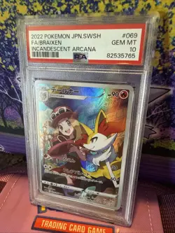 2022 Pokemon Japanese SWSH FA Braixen Incandescent Arcana PSA 10 - Image 1