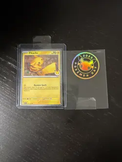 2026 Pikachu 051/162 Pokemon Day 30th Anniversary Stamped Promo TCG Plus Coin - Image 1