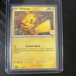 2026 Pikachu 051/162 Pokemon Day 30th Anniversary Stamped Promo TCG Plus Coin - Image 3