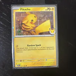 2026 Pikachu 051/162 Pokemon Day 30th Anniversary Stamped Promo TCG Plus Coin - Image 4