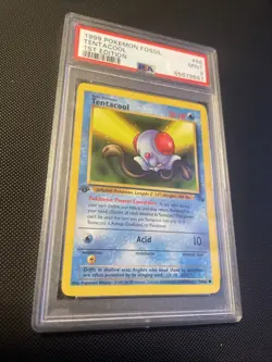 Pokemon 1999 Fossil 1st Edition Tentacool Psa 9 - Image 1
