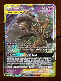 Pokemon Sun & Moon Promo Trevenant & Dusknoir GX SM217 Tag Team MP - Image 1