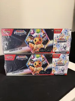 (2) Pokemon Sam's Club Prismatic Evolutions Surprise Box + Booster Bundle Lot - Image 1