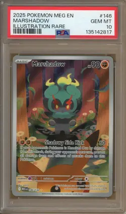 Pokemon Mega Evolution 146 Marshadow Illustration Rare PSA 10 GEM MINT - Image 1