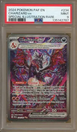 Pokemon Paldean Fates 234 Charizard ex Special Illustration Rare PSA 9 MINT - Image 1